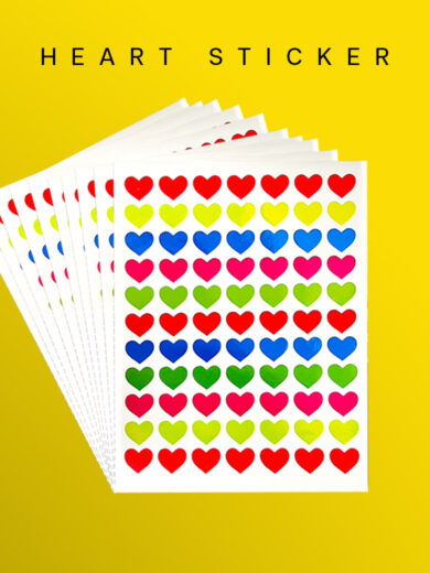สติ๊กเกอร์หัวใจ Valentine ชุด2 ขนาด 9.8 × 12.5 ซม. สำหรับตกแต่งและให้รางวัล